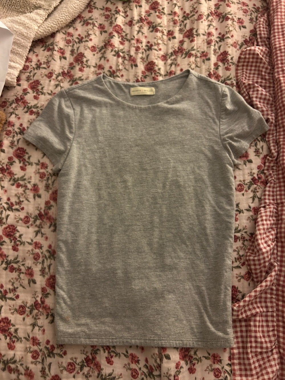 Classic Gray Crewneck Tee - Women